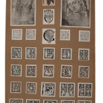 Umberto Boccioni, Atlante delle immagini, 1895-1909 22 tavole con ritagli di riproduzioni artistiche e altri materiali a stampa su carta color paglierino, 59 × 39 cm ciascuna