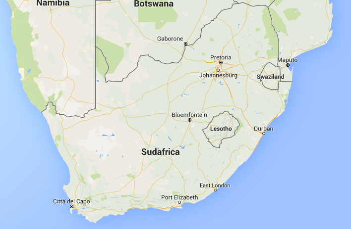 Sudafrica mappa