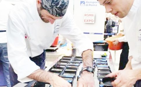 Gianfranco Pascucci e Sandro Serva al cooking show di Fiumicino