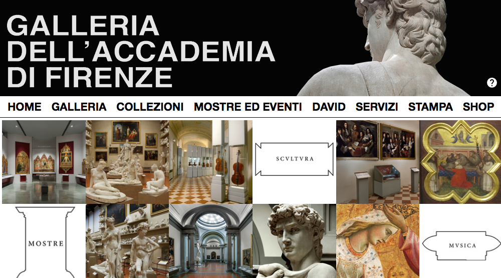 Sito web Galleria dell'Accademia Firenze
