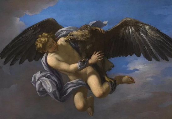 Ad "Amori Divini" l'opera di Anton Domenico Gabbiani, Ratto di Ganimede, Firenze, Gallerie degli Uffizi, Olio su tela,1700