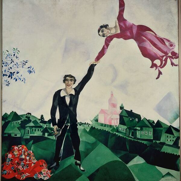 Marc Chagall, La passeggiata, 1917‐1918. Olio su tela, 169x163 cm. State Russian Museum, San Pietroburgo