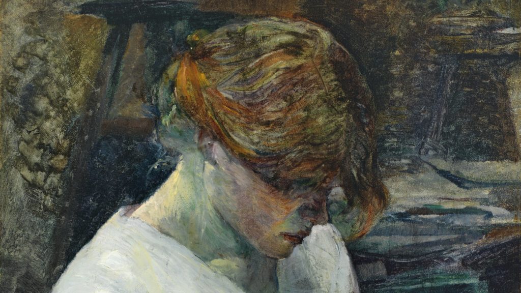 Toulouse Lautrec, La pelirroja con blusa blanca