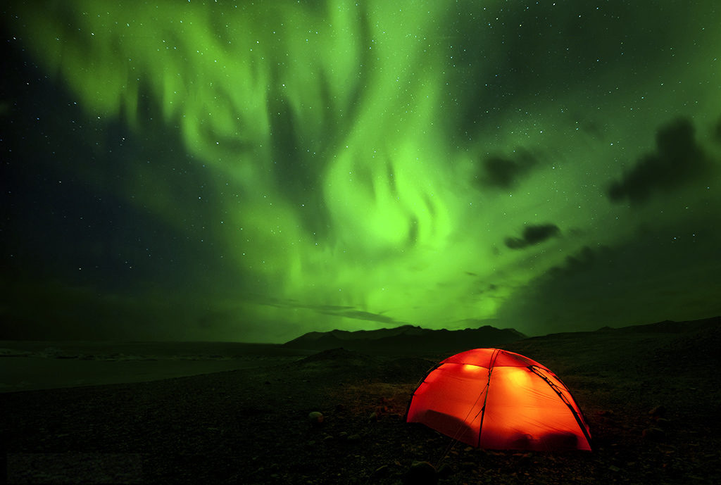 Aurora boreale in Islanda 