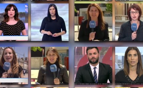 Giornalisti di RTVE durante il venerdì nero