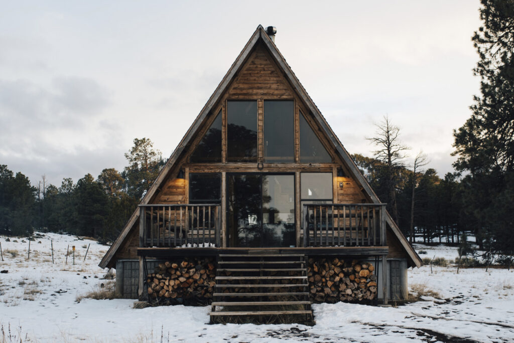 Mini casa in legno tra la neve, Fonte: Airbnb
