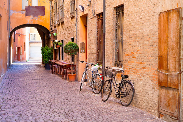 Ferrara centro storico, bicicletta