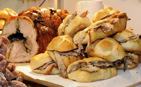 Piatti tipici Umbria, panino con porchetta