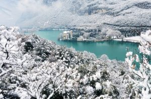 Trentino, lago, inverno